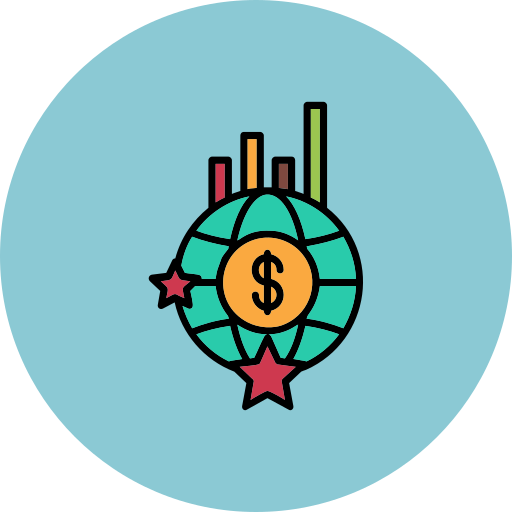 economía mundial icono gratis