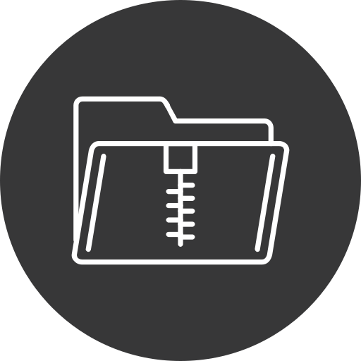 Zip folder Generic black fill icon