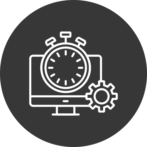 Fast processing Generic black fill icon