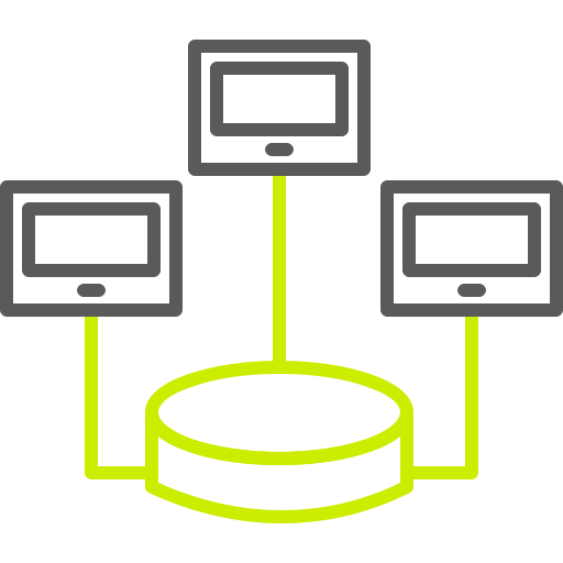 base de datos distribuida icono gratis