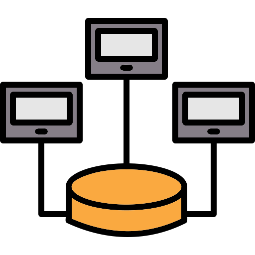 base de datos distribuida icono gratis