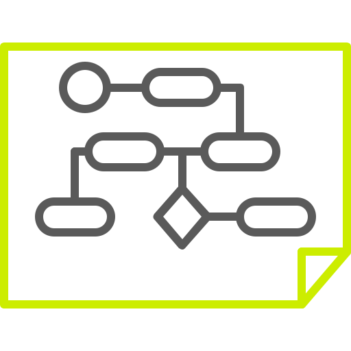 diagrama de flujo icono gratis