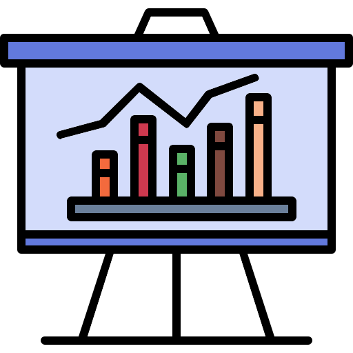 Business graph - free icon