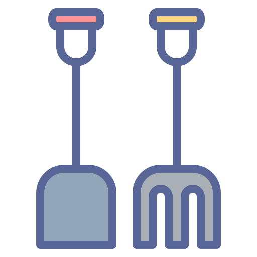 Shovel Amogh Design Soft Lineal Color Icon