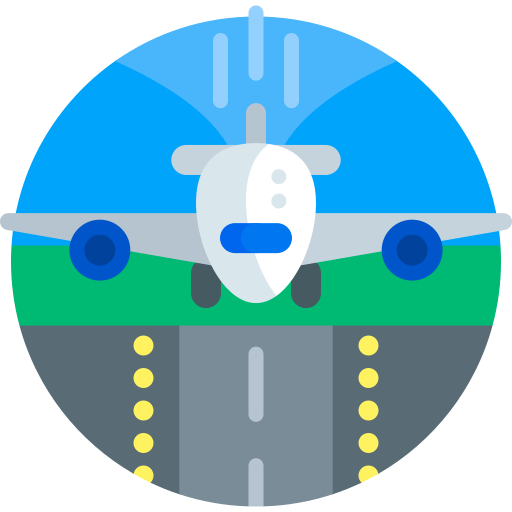 Landing Detailed Flat Circular Flat Icon