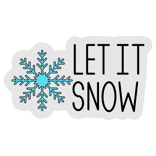 Let It Snow,Stickers Png Design Graphic by Regulrcrative