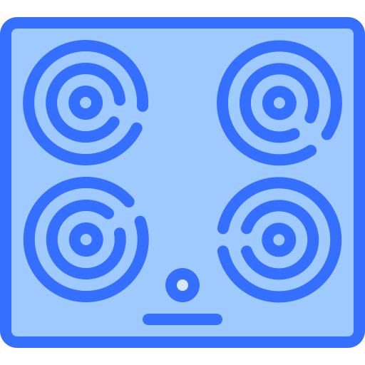 Stove Coloring Blue Icon