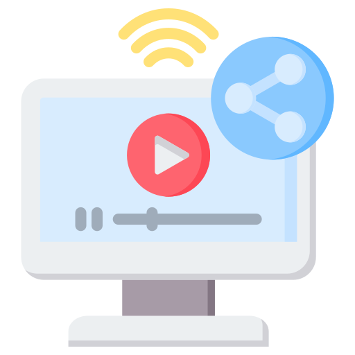 compartir videos icono gratis