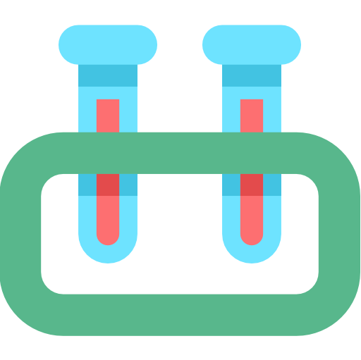 Test tube Kawaii Flat icon