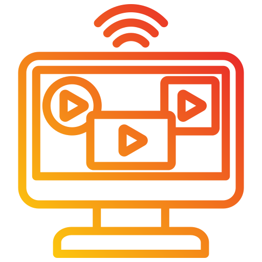 Video channel - free icon