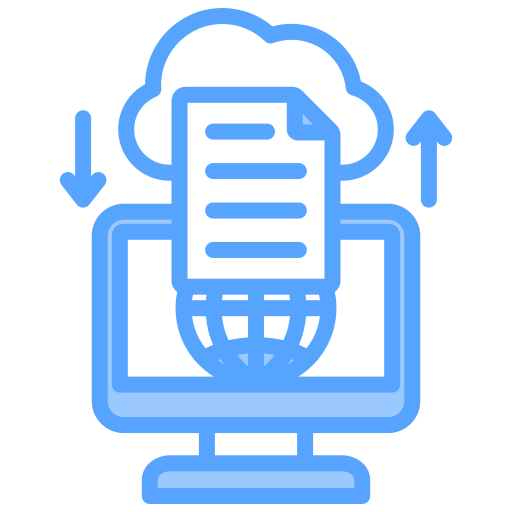 servicio de almacenamiento en la nube icono gratis