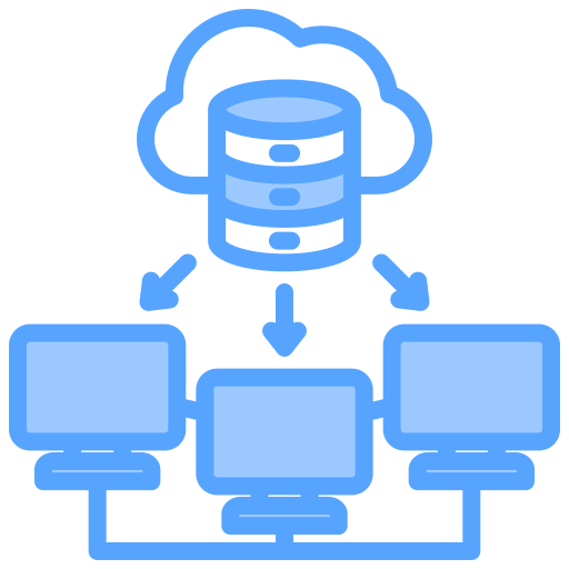 base de datos en la nube icono gratis