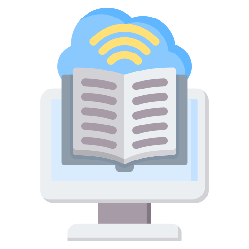 biblioteca en la nube icono gratis