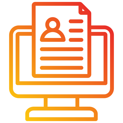 currículum en línea icono gratis