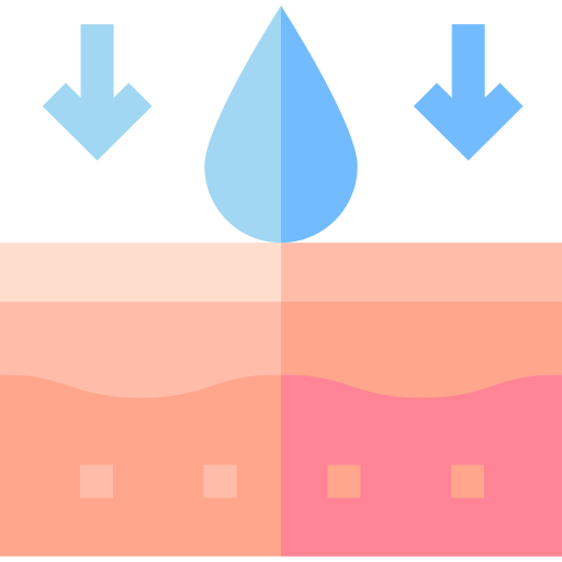 Skin hydratation Basic Straight Flat icon