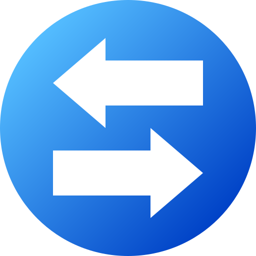 Left and right arrows Generic gradient fill icon