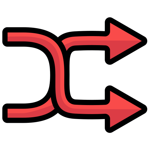 flechas aleatorias icono gratis