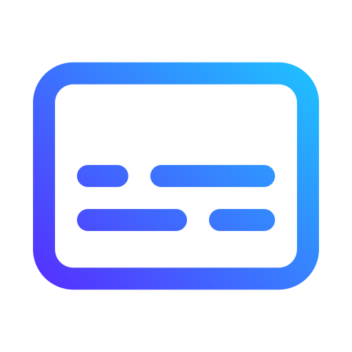 Subtitle Generic gradient outline icon