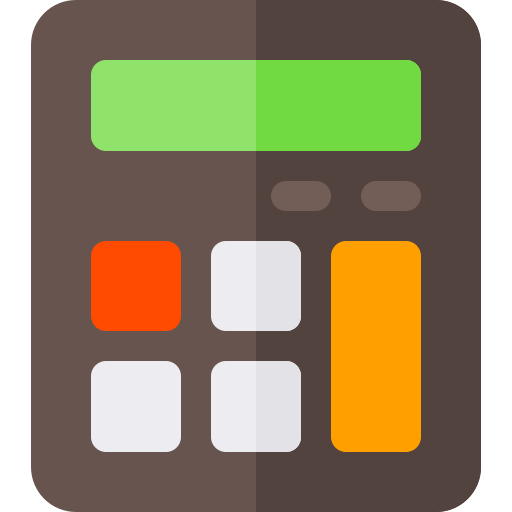 Calculator Basic Rounded Flat icon