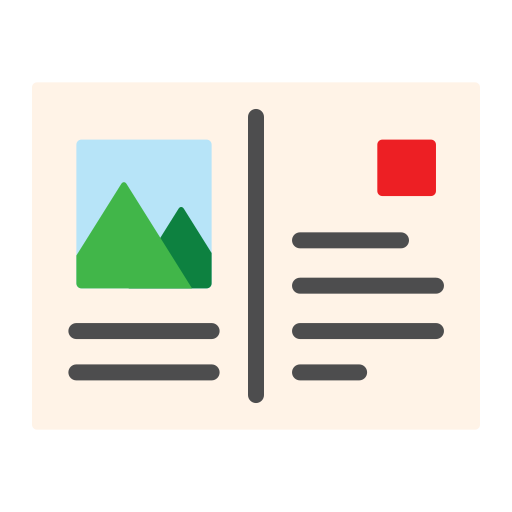 Postcard free icon