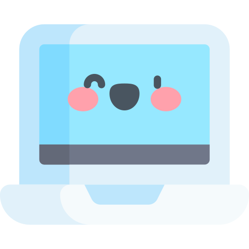 Laptop Kawaii Flat icon