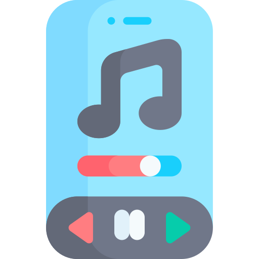 Music player Kawaii Flat icon