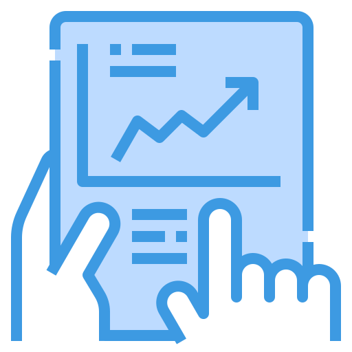 tabla de crecimiento icono gratis