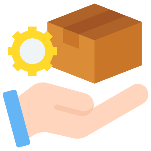 gestión de productos icono gratis