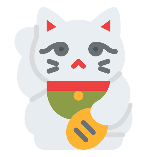 gato chino de la suerte icono gratis