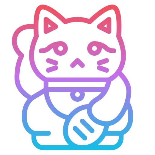 gato chino de la suerte icono gratis