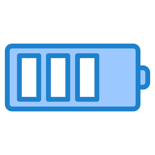 Battery level srip Blue icon