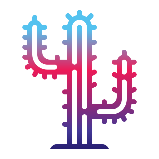 Cactus Generic gradient outline icon