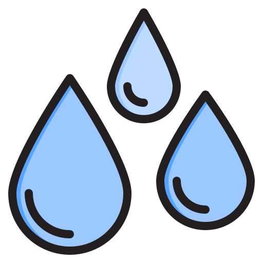 Water drop srip Lineal Color icon