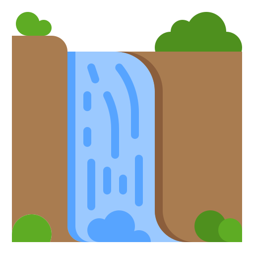 Waterfall srip Flat icon