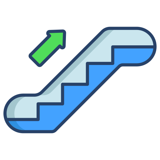 Escalator up free icon