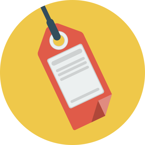 etiqueta icono gratis