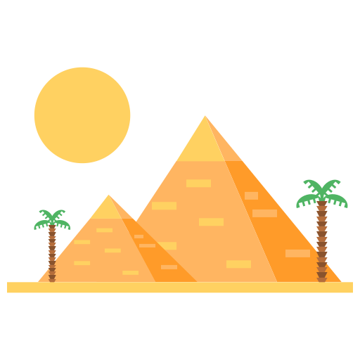 Egyptian pyramids - Free arrows icons