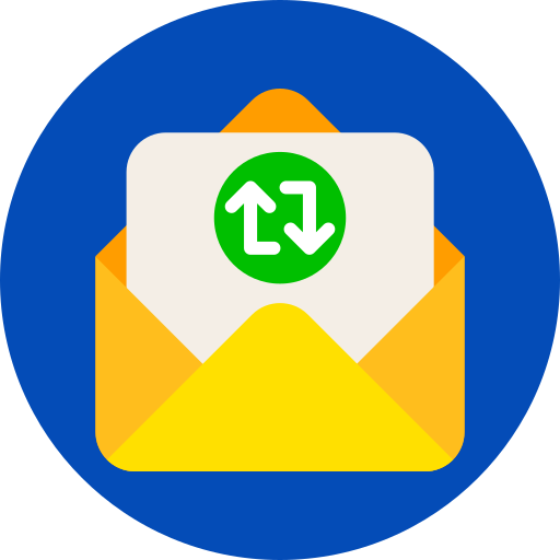 intercambiar correos icono gratis