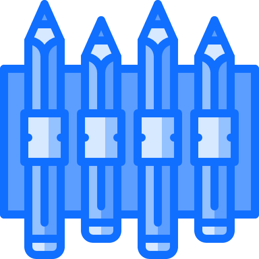 Pencils Coloring Blue Icon