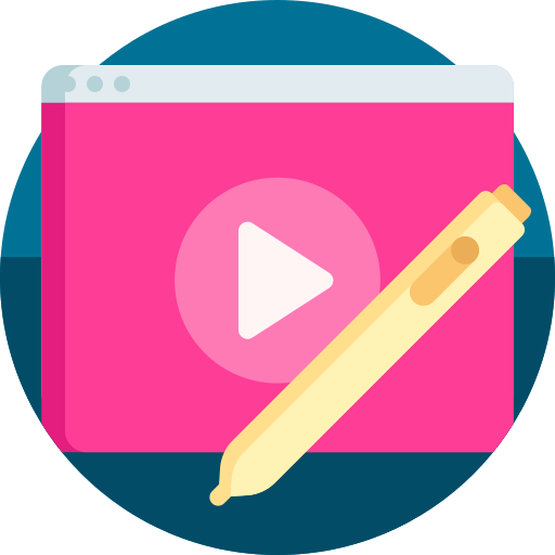 edición de video icono gratis