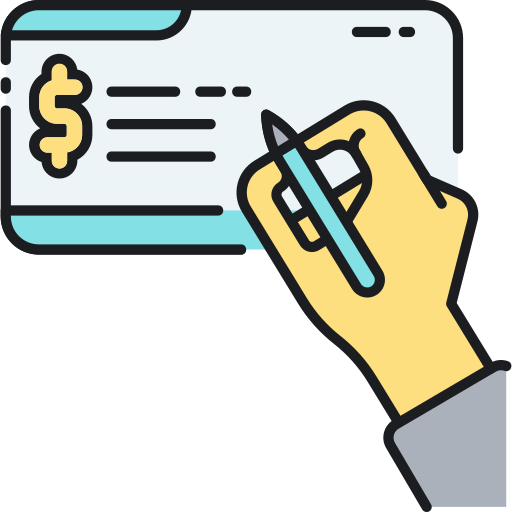 escribir cheque icono gratis