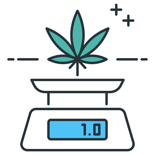 cannabis de ponderación icono gratis