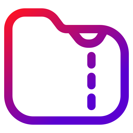 Zip Generic gradient outline icon