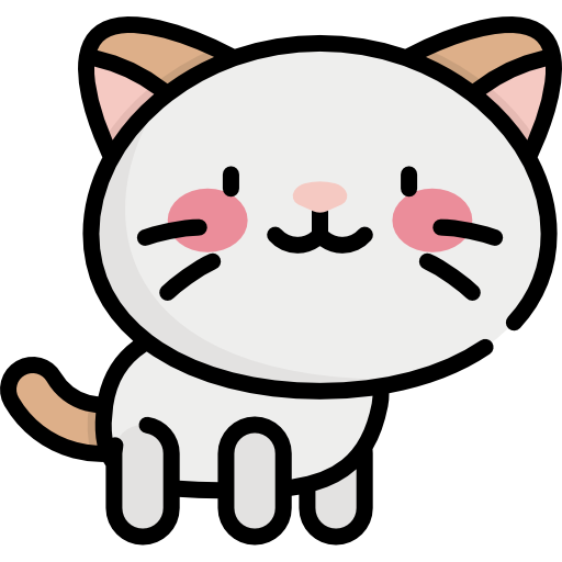 Icon Kawaii, Free Vector Cat Icon, A Lineal Icon Depicting Cartoon