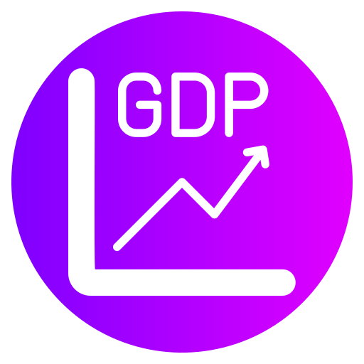 Gross domestic product Generic gradient fill icon