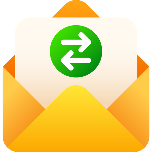 intercambiar correos icono gratis