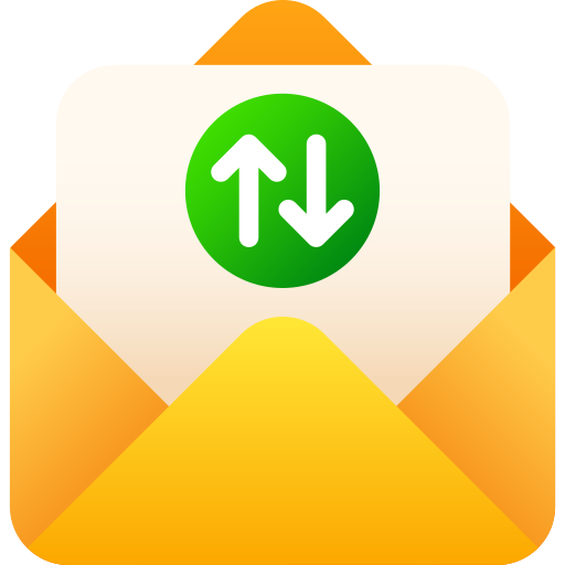 intercambiar correos icono gratis