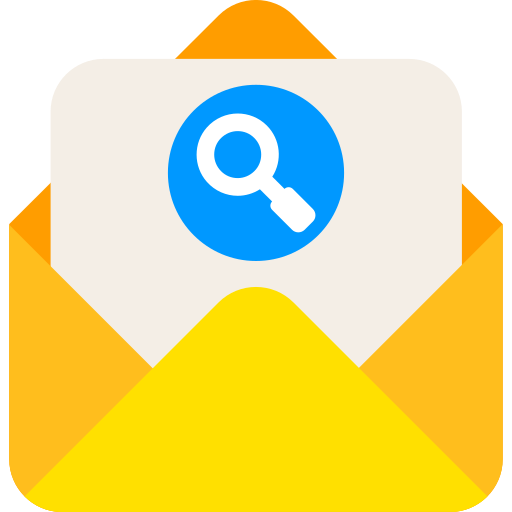 correo de búsqueda icono gratis