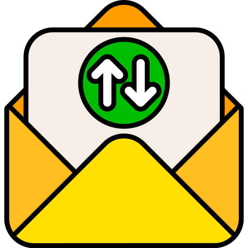 intercambiar correos icono gratis
