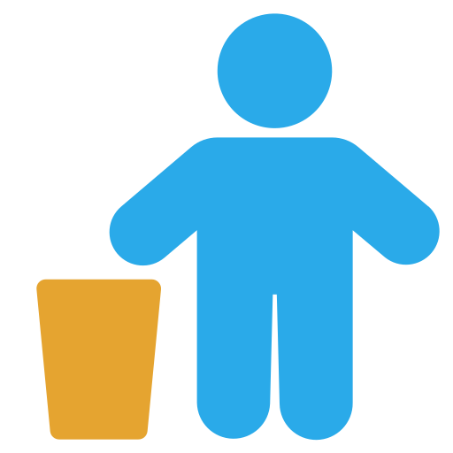Throw trash free icon